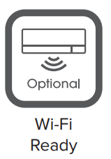 WiFi Ready opcional Este modelo aparece como WiFi Ready, por lo que está preparado para incorporar control WiFi mediante accesorio compatible, según configuración e instalación. Esta opción permite ampliar las prestaciones del equipo y manejarlo desde dispositivos inteligentes cuando se instala el módulo correspondiente.